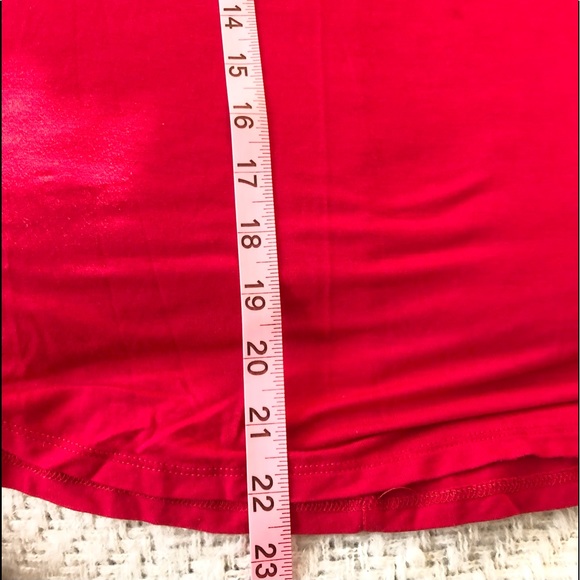 Soho New York & Company Red Strappy Open Long Sleeve Soft Tee Top - Picture 7 of 8